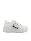 Roger Vivier Women Viv Skate High Leather Sneakers In Multi