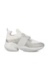 Roger Vivier Viv Run Strass Technical In B200(silver)+b001(white)