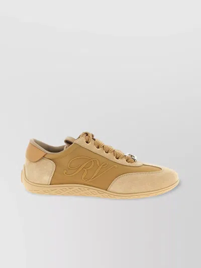 Roger Vivier Sneakers Low-top Metal Eyelet In Brown
