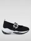 Roger Vivier Viv Run Strass Buckle Hybrid Slip Ons In Black