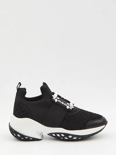 Roger Vivier Sneakers Viv' Run In Fabric In Black