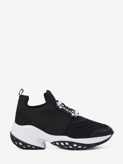 Roger Vivier Sneakers Viv Run In Tessuto In Black