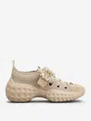 Roger Vivier Light Strass Trekking Sneaker With Embellished Strap In Beige