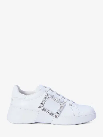 Roger Vivier Sneakers Viv Skate In Pelle In White