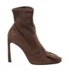 Roger Vivier Square Buckle Suede Ankle Boots