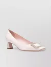 Roger Vivier Square Buckle Detail Leather Pumps
