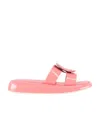 Roger Vivier Square Buckle Sandals In Pink