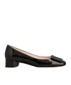 Roger Vivier Square Button Ballet Shoes In Black