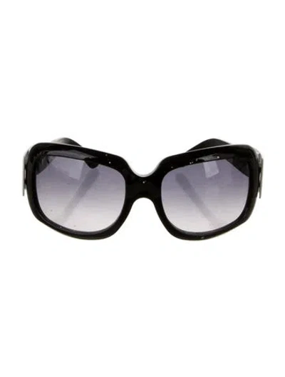 Pre-owned Roger Vivier Square Gradient Sunglasses In Black