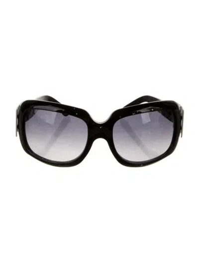 Pre-owned Roger Vivier Square Gradient Sunglasses In Black