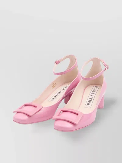 Roger Vivier Square Toe Ankle Strap Pumps