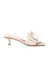Roger Vivier Square Toe High Heel Sandals In White