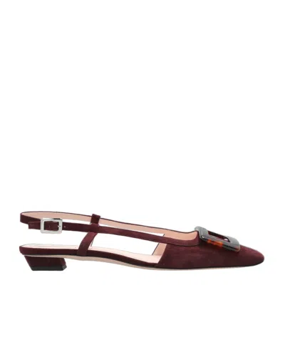 Roger Vivier Square Toe Sandals In Black