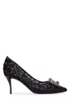 Roger Vivier "mesh Efflorescence Décol In Black