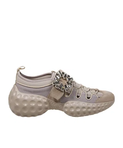 Roger Vivier Stitching Casual Shoes In Nude