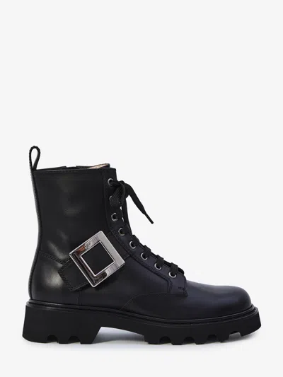 Roger Vivier Stivali Combat Viv Rangers In Black