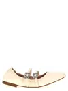 Roger Vivier "nappa Ballet Flats With Strass Buck In White