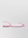 Roger Vivier Flache Slingback-schuhe Mit Spitzer Kappe Aus Tpu Mit Kristallverzierung In Pink