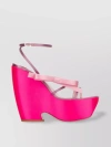 ROGER VIVIER STRAPPY OPEN TOE WEDGE PUMPS