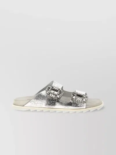 Roger Vivier Strappy Sandals Metallic Finish Sparkling