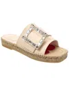 Roger Vivier Strass Buckle Canvas Espadrille Sandal