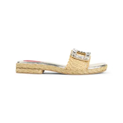 Roger Vivier Strass Buckle Raffia 25 Espadrillas