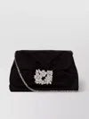 Roger Vivier Strass Drape Mini Bag Chain Strap
