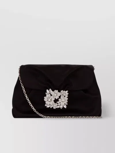 Roger Vivier Strass Drape Mini Bag Chain Strap
