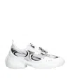 Roger Vivier Strass Motor Run Sneakers In White