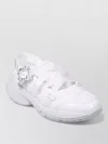 Roger Vivier Strass Trekky Mesh Sneaker Rubber Sole In White
