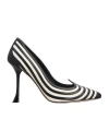 Roger Vivier Striped High Heels In Black