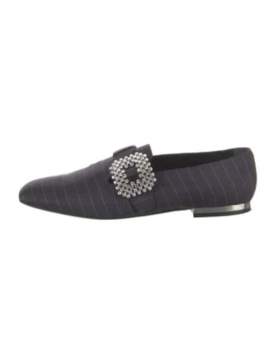 Pre-owned Roger Vivier Striped Loafers In Blue