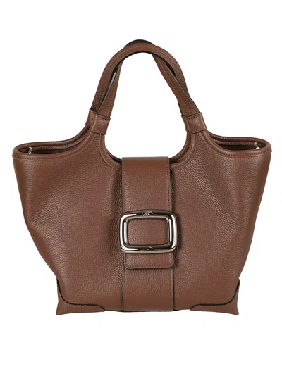Roger Vivier Structured Calfskin Bag In Black