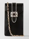 Roger Vivier Structured Chain Shoulder Bag In Black
