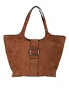 Roger Vivier Structured Goat Leather Handbag In Brown