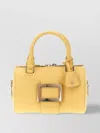 Roger Vivier Structured Mini Bag With Detachable Strap In Yellow