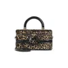 Roger Vivier Belle Vivier Leopard-print Buckle Tote Bag Handbags Animalier In Black