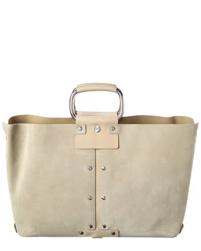 Roger Vivier Suede & Leather Tote In Gray