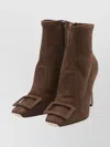 Roger Vivier Suede Ankle Boots Trompette Heel In Multi
