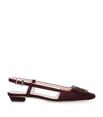 ROGER VIVIER SUEDE BELLE VIVIER SLINGBACK PUMPS 25
