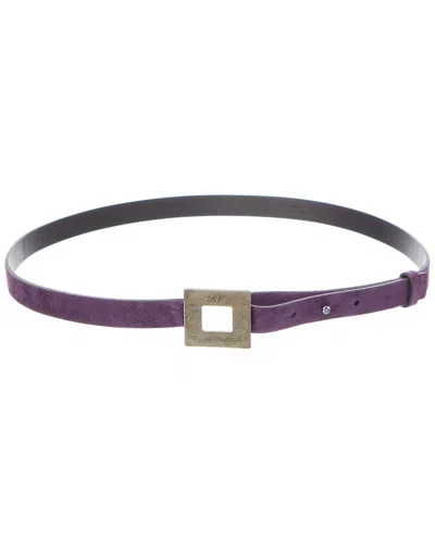 Roger Vivier Suede Belt In Purple