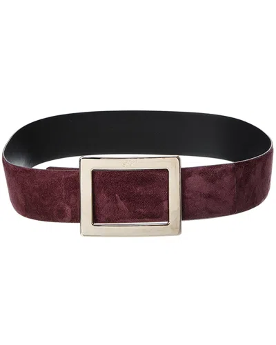 Roger Vivier Suede Belt In Red