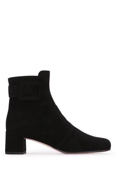 Roger Vivier Tres Vivier Polly Bootie 45 In Black