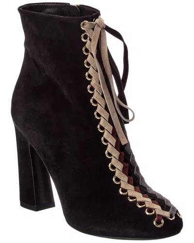 Roger Vivier Suede Boot In Black