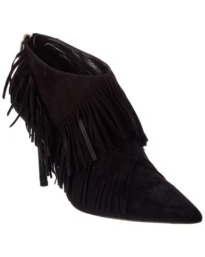 Roger Vivier Suede Bootie In Black