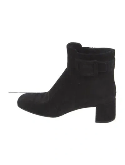 Pre-owned Roger Vivier Suede Boots In Black