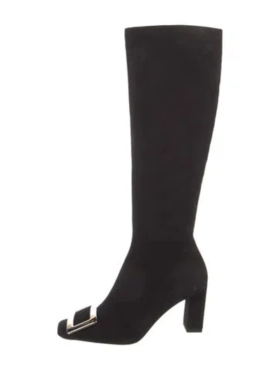 Pre-owned Roger Vivier Suede Boots In Black