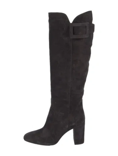 Pre-owned Roger Vivier Suede Boots In Black