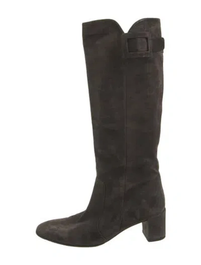 Pre-owned Roger Vivier Suede Boots In Brown