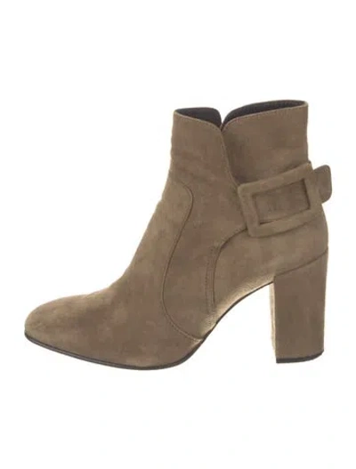 Pre-owned Roger Vivier Suede Boots In Brown